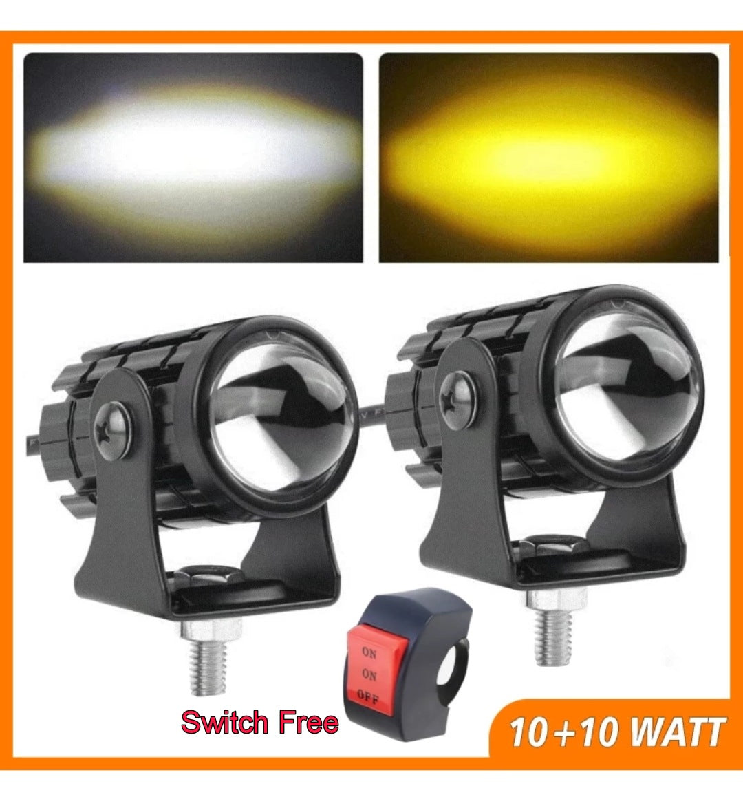 U1 dual colour fog light with free switch (set of 2)